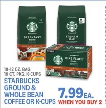 Kings Food Markets Starbucks ground & whole bean coffee or k-cups offer