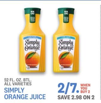 Kings Food Markets Simply orange juice offer