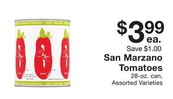 Fairway Store Market San marzano tomatoes offer