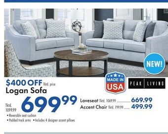 Boscov's Logan sofa offer