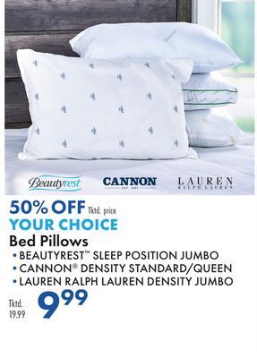 Boscov's Bed pillows offer
