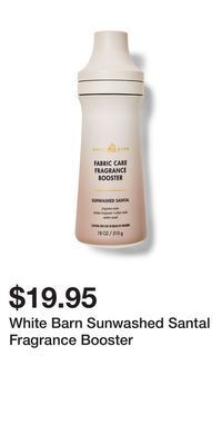 Bath & Body Works White barn sunwashed santal fragrance booster offer