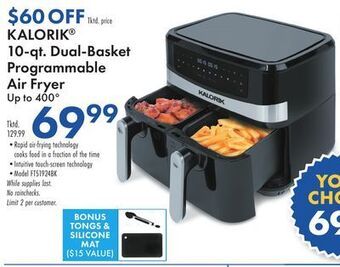 Boscov's Kalorik 10-qt. dual-basket programmable air fryer offer