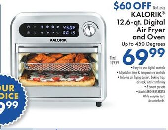 Boscov's Kalorik 12.6-qt. digital air fryer and oven offer