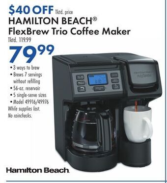 Boscov's Hamilton beach flexbrew trio coffee maker offer