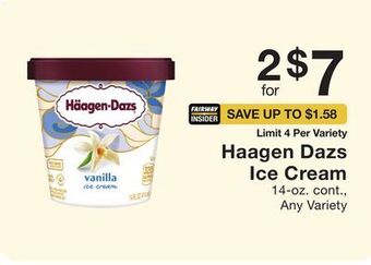 Fairway Store Market Ice cream offer