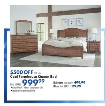 Boscov's Cool farmhouse queen bed offer