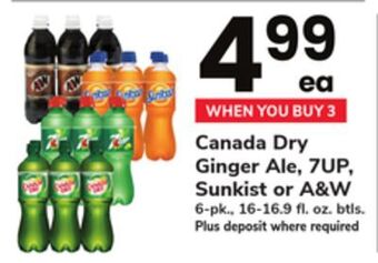 ACME Canada dry ginger ale, 7up, sunkist or a & w offer
