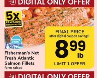 ACME Fisherman's net fresh atlantic salmon fillets offer