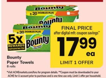 ACME Bounty paper towels offer