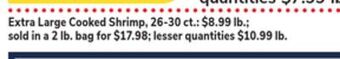 ACME Extra large cooked shrimp offer