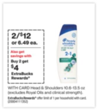 CVS Head & shoulders 10.6-13.5 oz offer