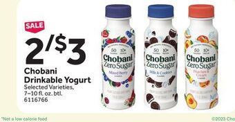 Stop&Shop Chobani drinkable yogurt offer