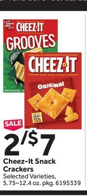 Stop&Shop Cheez-it snack crackers offer