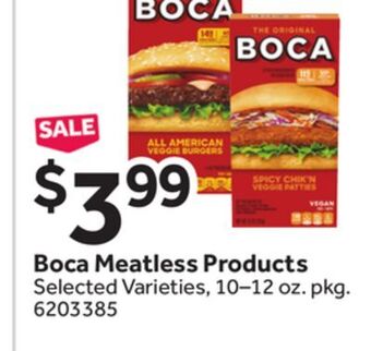 Stop&Shop Boca meatless products offer