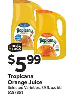Stop&Shop Tropicana orange juice offer
