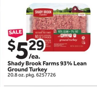 Stop&Shop Shady brook farms 93% lean ground turkey offer