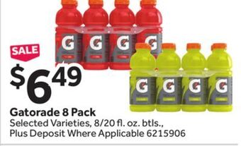 Stop&Shop Gatorade 8 pack offer