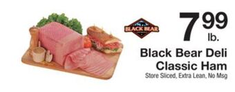 The Fresh Grocer Black bear deli classic ham offer