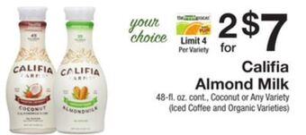 The Fresh Grocer Almond milk offer