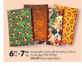 JOANN Keepsake calico & novelty cotton prints offer