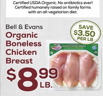 DeCicco & Sons Bell & evans organic boneless chicken breast offer