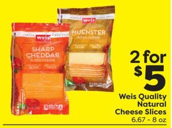 Weis Markets Weis quality natural cheese slices offer