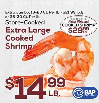 DeCicco & Sons Extra large cooked shrimp offer
