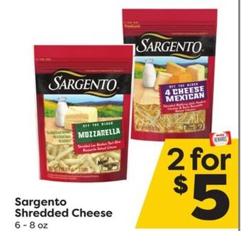 Weis Markets Sargento shredded cheese offer