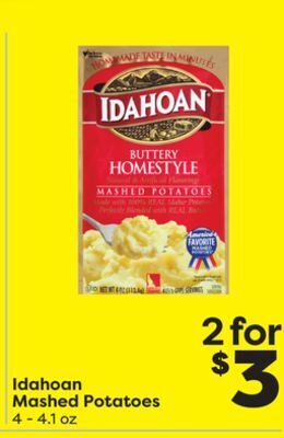 Weis Markets Idahoan mashed potatoes offer