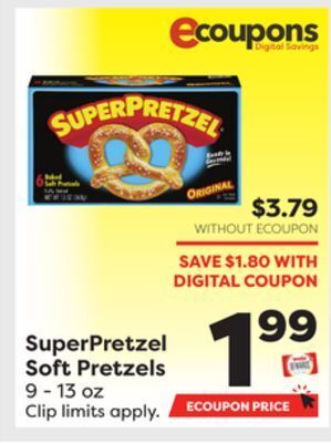 Weis Markets Superpretzel soft pretzels offer