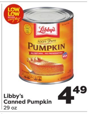 Weis Markets Libby's canned pumpkin offer