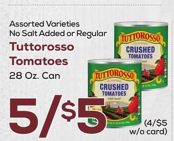DeCicco & Sons Tuttorosso tomatoes offer