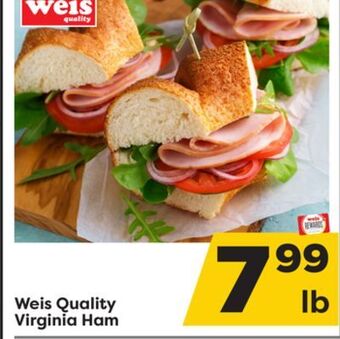 Weis Markets Weis quality virginia ham offer