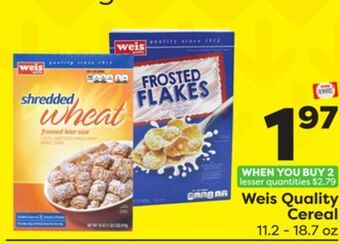Weis Markets Weis quality cereal offer