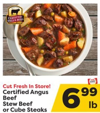 Weis Markets Certified angus beef stew beef or cube steaks offer