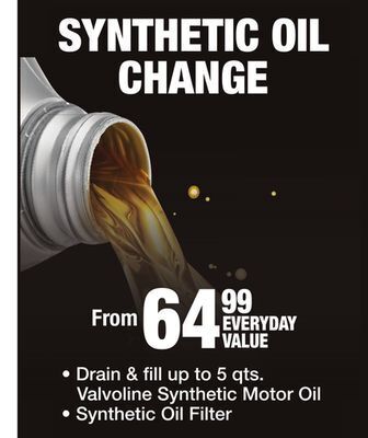 Blain's Farm & Fleet Synthetic oil change offer