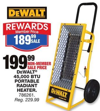 Blain's Farm & Fleet Dewalt 45,000 btu portable radiant heater offer