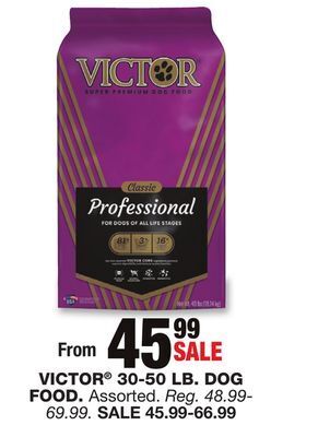 Blain's Farm & Fleet Victor 30-50 lb. dog food offer