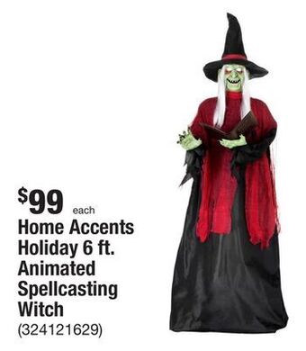The Home Depot Home accents holiday 6 ft. animated spellcasting witch offer