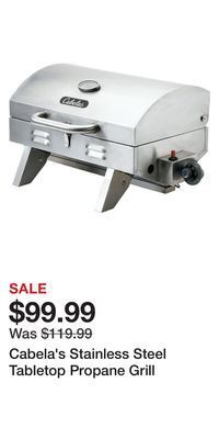 Cabela's Cabela's stainless steel tabletop propane grill offer