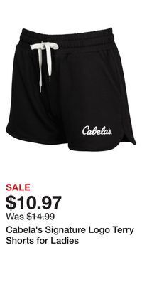 Cabela's Cabela's signature logo terry shorts for ladies offer