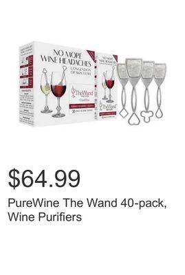 Costco Purewine the wand 40-pack, wine purifiers offer