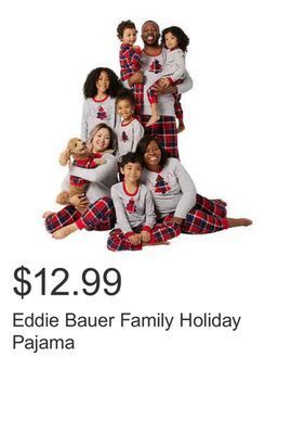 Costco Eddie bauer family holiday pajama offer