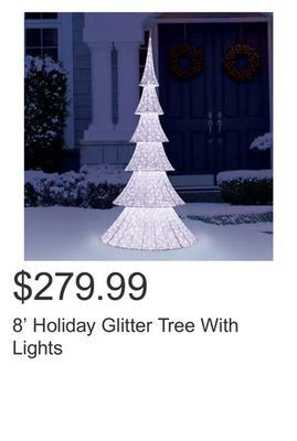 Costco 8' holiday glitter tree with lights offer
