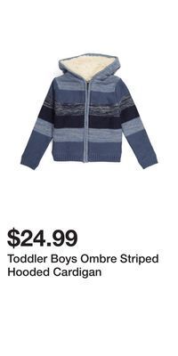 TJ Maxx Toddler boys ombre striped hooded cardigan offer