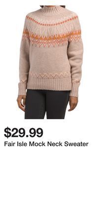 TJ Maxx Fair isle mock neck sweater offer