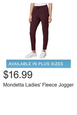 Costco Mondetta ladies' fleece jogger offer