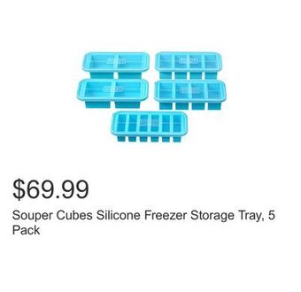 Costco Souper cubes silicone freezer storage tray, 5 pack offer