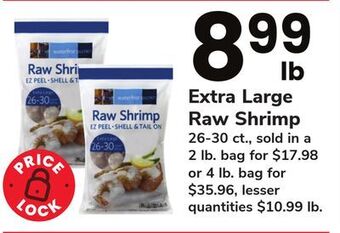 ACME Extra large raw shrimp offer